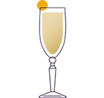 an illustration of the Bellini cocktail.