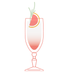 an illustration of the Pink Grapefruit Spritz cocktail.