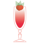 an illustration of the Strawberry Spritz cocktail.