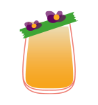 an illustration of the Maui Island cocktail.
